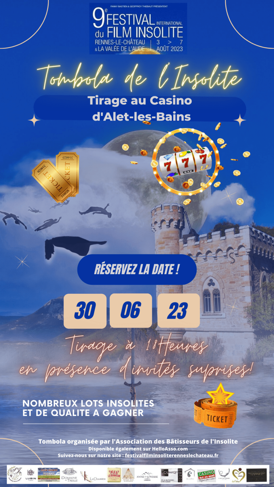 Participez à notre tombola ! Tirage au casino d'Alet-les-Bains le 30 Juin 2023